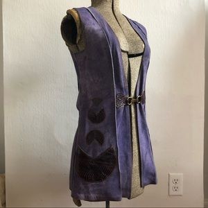 VINTAGE 1960’s HANDMADE PURPLE SUEDE VEST